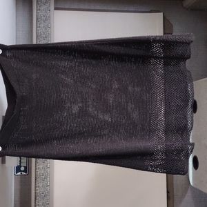 Theory Black Crochet Skirt L